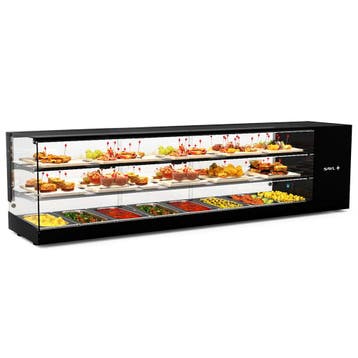 Tapasvitrine | LOGIC | Zwart | 8x 1/3 GN | +2°C/+6°C |, Zakelijke goederen, Verzenden, Nieuw in verpakking