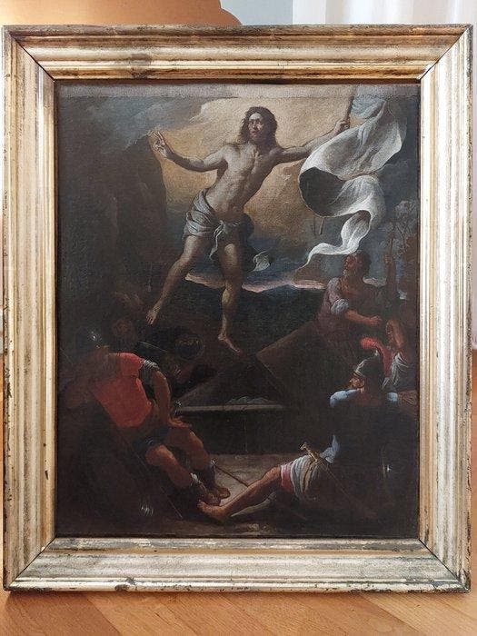 Scuola centro italiana (XVII-XVI) - Resurrezione, Antiek en Kunst, Kunst | Schilderijen | Klassiek