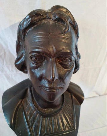 Figuursnijwerk, Cristoforo colombo - 44 cm - Hout