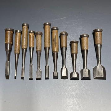 Tataki Oire Nomi | Bench Chisels Standard Set w/ Roll Case -