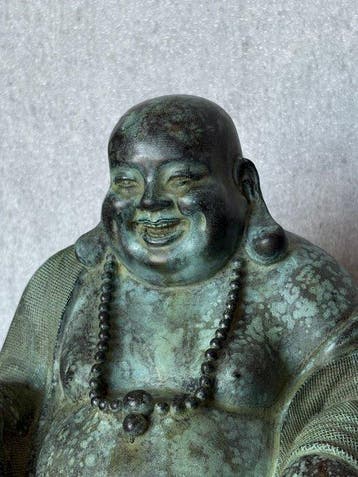 Happy Boeddha (Budai) - Brons - China, Antiquités & Art
