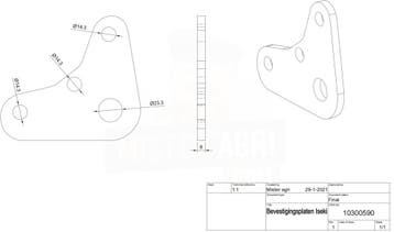 Bevestigingsplaten Iseki (Werktuigen), Ophalen of Verzenden