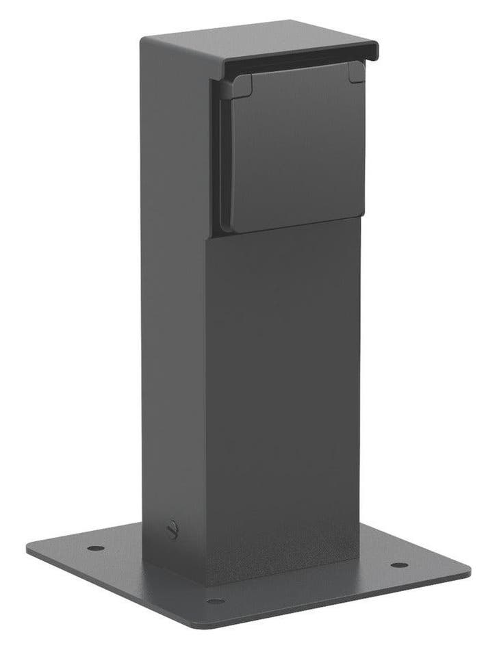 Prise De Courant Extérieure Noire Avec Plaque De Sol IP55 -, Bricolage & Construction, Électricité & Câbles, Envoi