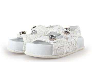 Roberto Festa Slippers in maat 38 Wit, Kleding | Dames, Schoenen, Slippers, Verzenden, Wit, Zo goed als nieuw