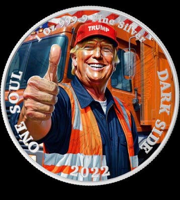 Côté obscur. 1 Soul 2022, Trump - I am back, 1 Oz (.999) mit