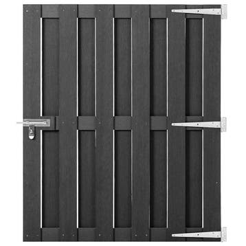 vidaXL Poort 100x112 cm HKC grijs, Verzenden