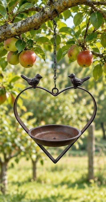 Decoratief ornament - Vogelvoederbak hartje