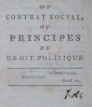 J.J.Rousseau - Du Contrat Social Ou Principes Du Droit
