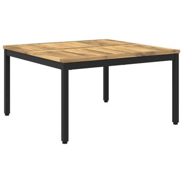 vidaXL Salontafel Wit en zwart 80 x 80,5 x 45 cm Massief, Verzenden, Nieuw