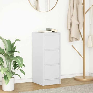 vidaXL Dressoir 29,5x34x76 cm spaanplaat wit, Verzenden