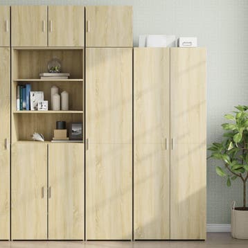 vidaXL Opbergkast smal 45x42,5x225 cm bewerkt hout sonoma, Verzenden, Nieuw