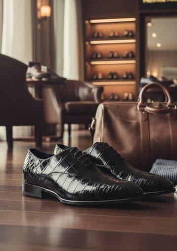 STEFANO RICCI - Crocodile - UK 8/ 42 - Veterschoenen - Maat:, Nieuw