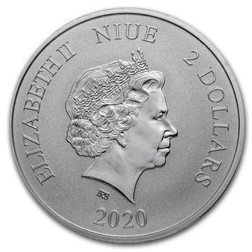 Niue. 2 Dollars 2020 1 oz $2 NZD Niue Celestial Animals The