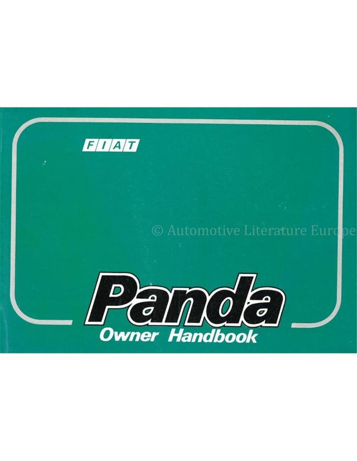 1987 FIAT PANDA INSTRUCTIEBOEKJE ENGELS, Autos : Divers, Modes d'emploi & Notices d'utilisation