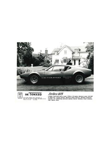 1979 DE TOMASO PANTERA GTS PERSFOTO, Nieuw