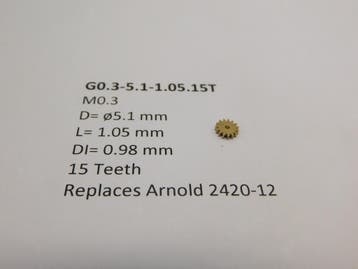 micromotor G0.3-5.1-1.05.15T tandwiel vervanging voor Arnold, Overige merken, Gelijkstroom, Verzenden, Overige typen