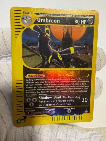 Pokémon - 1 Card - Umbreon 41/147 Reverse Holo Foil - WOTC -, Nieuw
