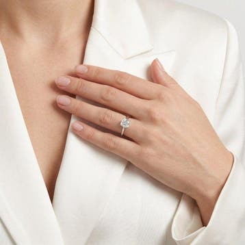 Ring - 18 karaat Witgoud - 1.51ct. tw. Diamant (Natuurlijk), Bijoux, Sacs & Beauté, Bagues