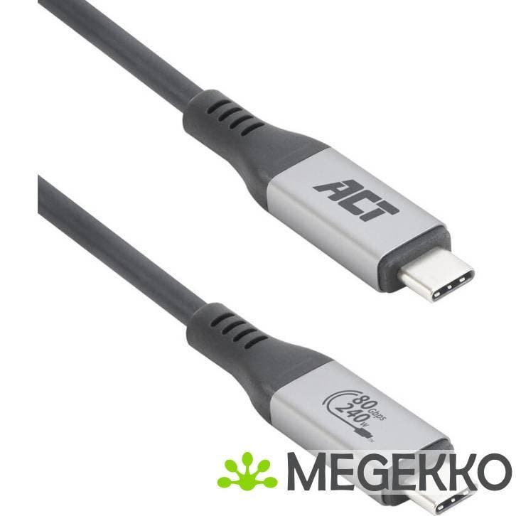 ACT USB4 80Gbps Thunderbolt 5 240W USB Type-C kabel, USB-IF, Computers en Software, Overige Computers en Software, Nieuw, Verzenden
