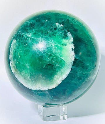 Energieversterker: Smaragdgroene fluorietbol | 128mm |