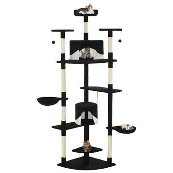 vidaXL Kattenkrabpaal met sisal krabpalen 203 cm zwart en, Verzenden, Nieuw