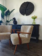 Fauteuil - Coton, Bois - Ensemble de fauteuils lounge du, Antiek en Kunst
