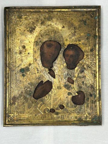 Icoon - Moeder Gods van Smolensk - Hout