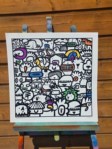 Kev Munday - Paint The Town - Giclee Print - No Reserve