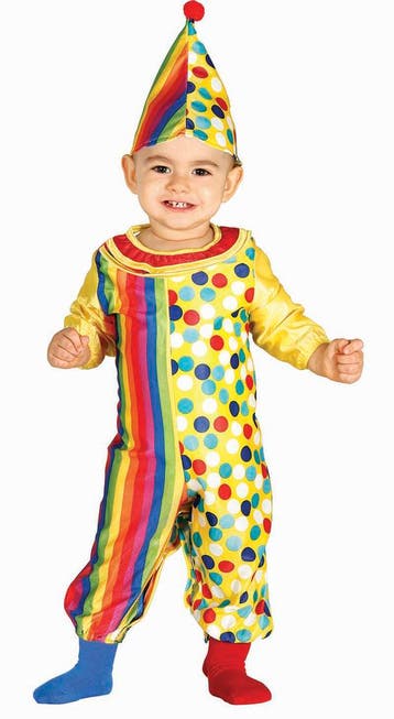 Clown Kostuum Baby Gekleurd, Kinderen en Baby's, Carnavalskleding en Verkleedspullen, Verzenden, Nieuw