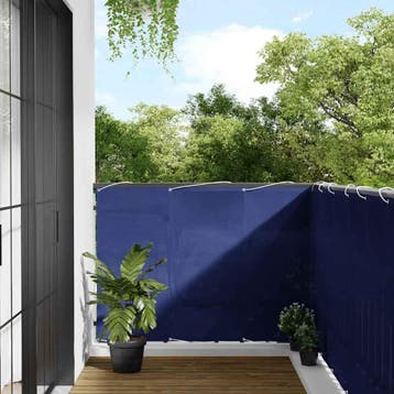 vidaXL Balkonscherm 120x800 cm 100% oxford polyester blauw, Verzenden