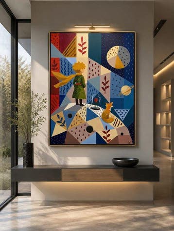 Adri Q 120 x 90 cm - El Principito ante la Rosa Eterna