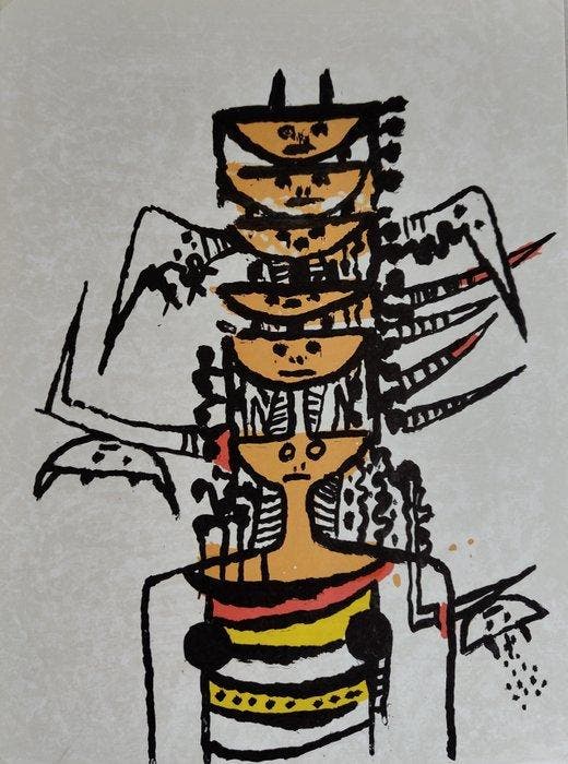 Wifredo Lam (1902-1982) - Lithograph, Antiek en Kunst, Antiek | Overige Antiek