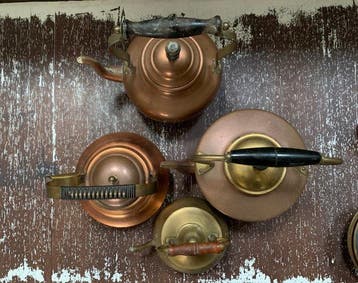 Theepot (4) - Koper, Messing