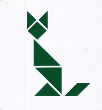 Jegro tangram voorbeeldkaarten in houten kistje, Verzenden, Nieuw