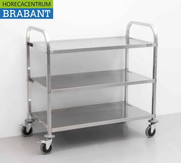 HCB inox Chariot de service 3 étages 95 cm Restauration, Verzenden