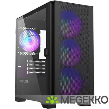 Montech AIR 100 ARGB Micro ATX Tempered Glass Zwart, Verzenden, Nieuw