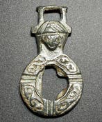 Médiéval, époque des Croisés Bronze Pendentif très rare avec, Antiquités & Art