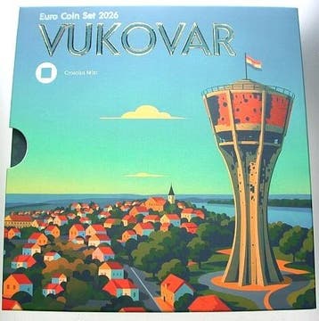 3,88 Euro,munten set 1 Cent 2 Euro 2026 Kroatien Republik, Postzegels en Munten, Munten | Europa | Euromunten, Verzenden, België