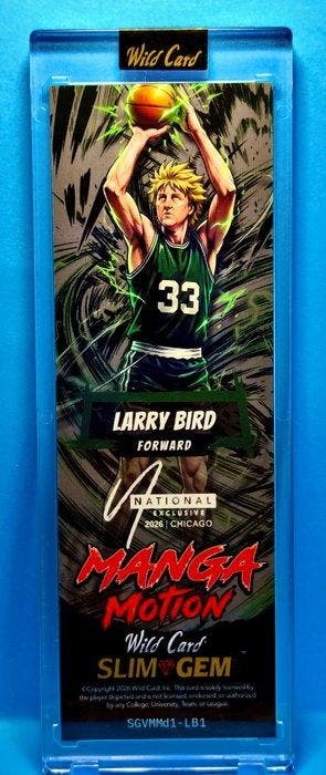 Wild Card Manga Motion Larry Bird 1/2 Limited edition, Enige, Nieuw