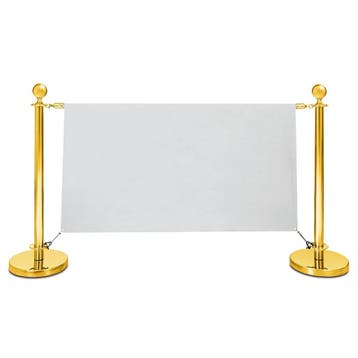 Banner-/Afzetpalen | Goudkleurig | Doekbreedte 131cm |, Verzenden, Nieuw in verpakking