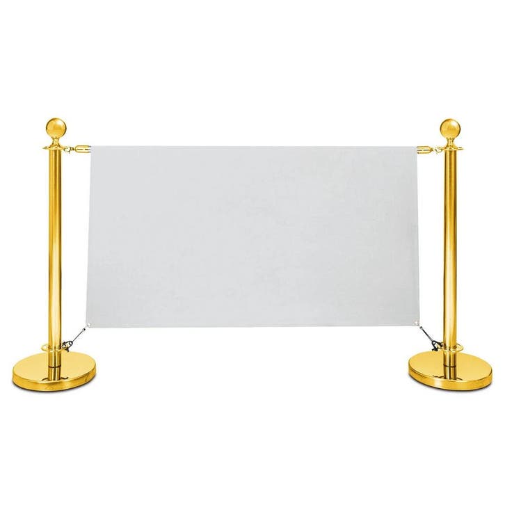 Banner-/Afzetpalen | Goudkleurig | Doekbreedte 131cm |, Zakelijke goederen, Horeca | Keukenapparatuur, Nieuw in verpakking, Verzenden