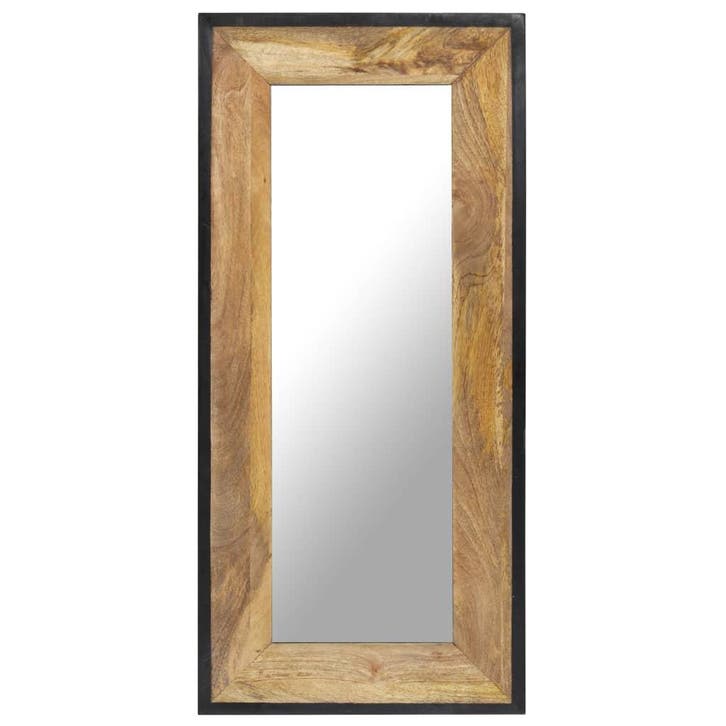 vidaXL Spiegel 110x50 cm massief mangohout, Maison & Meubles, Accessoires pour la Maison | Miroirs, Envoi