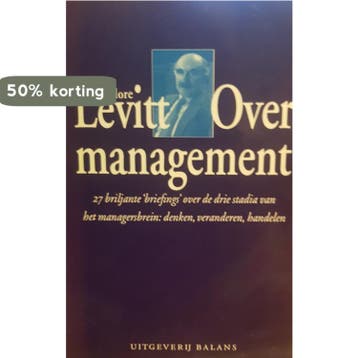 Over management 9789050181204 Levitt, Boeken, Verzenden, Gelezen, Levitt