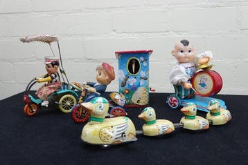 blikken wind up toys - Blikken speelgoed - 1950-1960 -
