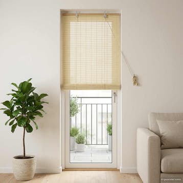 vidaXL Rolgordijn Naturel 50 x 220 cm Bamboe, Verzenden, Nieuw