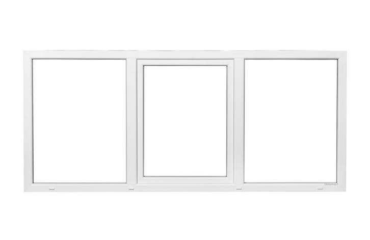 Kunststof Raamkozijn vast-draaikiep-vast b.300 x h.110., Doe-het-zelf en Bouw, Glas en Ramen, Dubbelglas, Nieuw, Gevelraam of Ruit