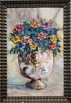 École espagnole (XX) - Bouquet dans une coupe