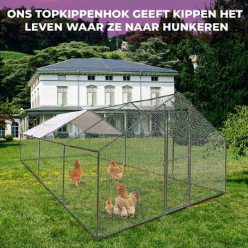 MaxxPet Kippenren - kippenhok metaal - 3x6x2m (Kippenhokken), Ophalen of Verzenden, Nieuw