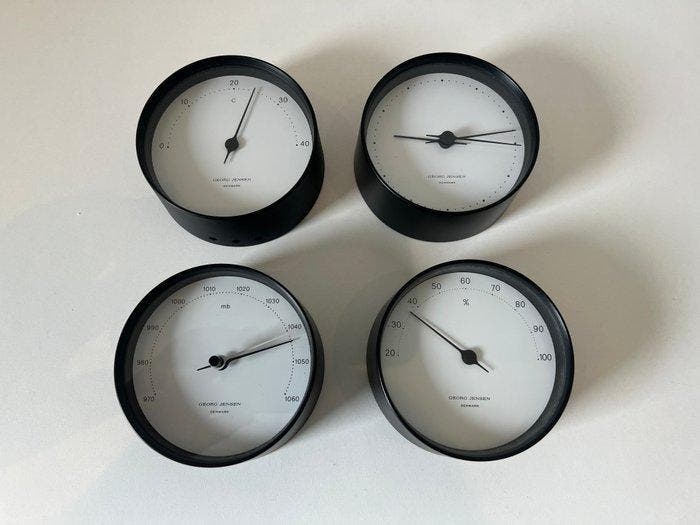 Georg Jensen - Station météo (4) - Acier - Henning Koppel, Antiquités & Art, Curiosités & Brocante