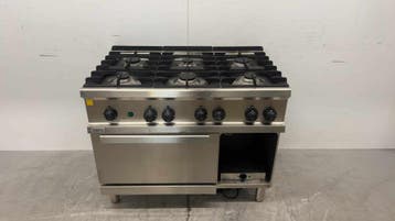 RVS Zanussi 6 Pits Gasfornuis met oven 3 x 2/1 GN GAS 105 x, Ophalen of Verzenden, Nieuw in verpakking